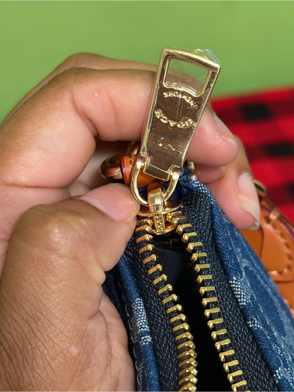 Coach Denim Signature Jacquard Shoulder Bag with Strap - Picture 6 of 8